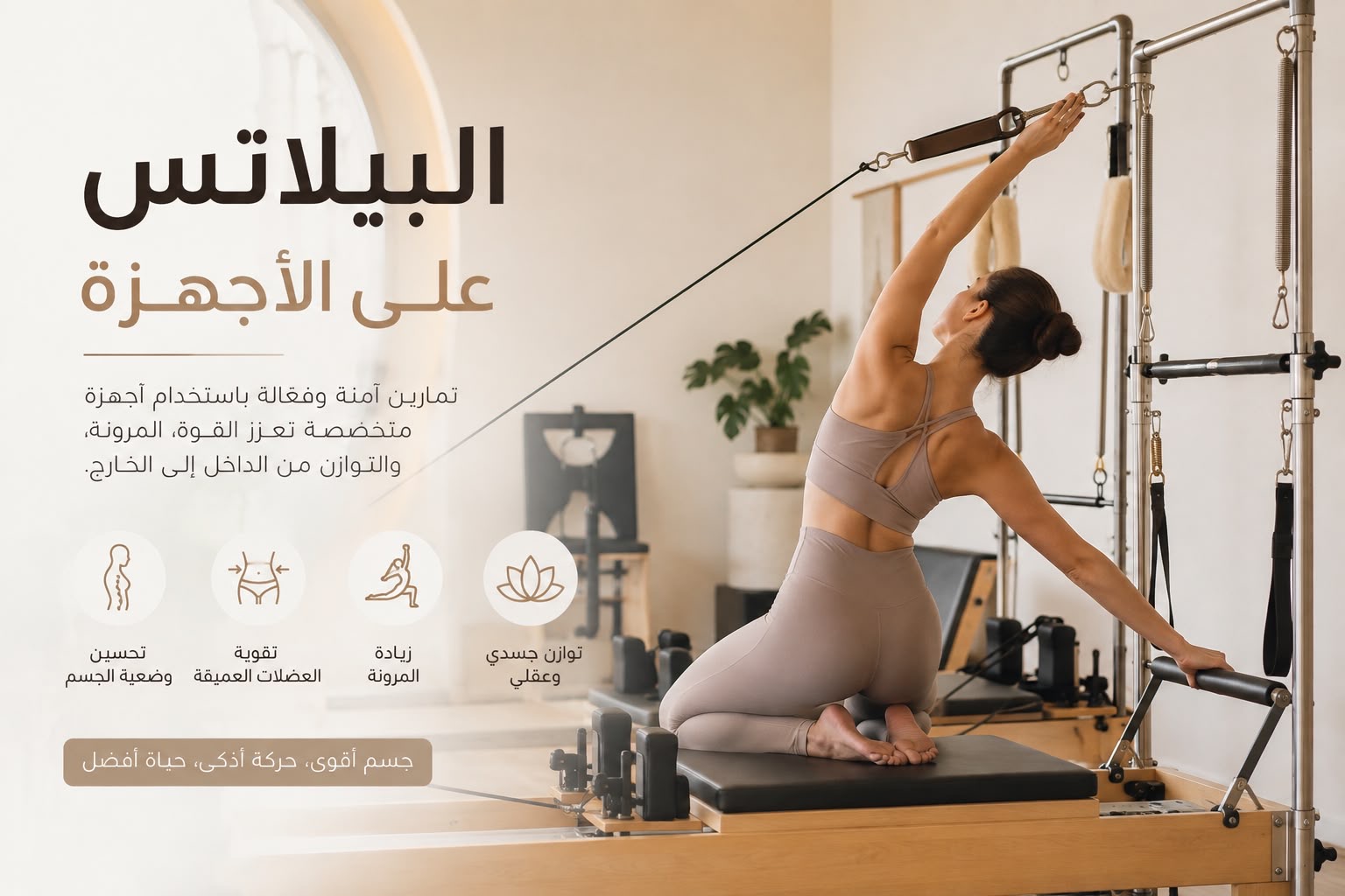 تدريبات 🧘♀️ بيلاتيس أجهزة / ريفورمير في جمعية أسامينا للجمباز